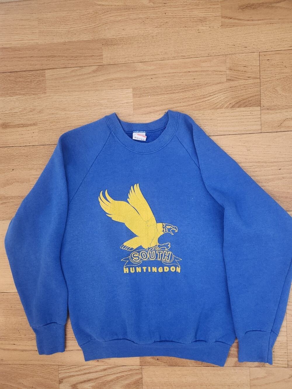 Vintage 80s 90s North Huntington PA Sweatshirt XS Fruit Of The Loom Eagle USA